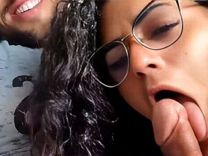 Hot Latin Babe Gives A Blowjob To An Uber Driver And Swollows. That Insatiable Latina Chick With The Glasses Can't Wait To Be Fucked And Starts Sucking An Uber Driver's Cock Right In The Car. She Makes Him Cum And Swalows His Jizz
