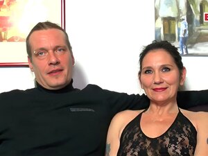 German Aged Wife Wishes 1st Time Male+male+female 3some At Casting