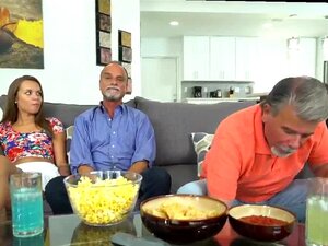 Stepdad Punishes Playfellow's Stepdaughter For Smoking Liza And Glen Strike The