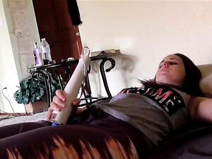 Het Webcam-tjej Hitachi Genom Sina Leggings