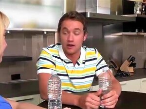 MILF Cherie And Cutie Lucy Invades A Guy In The Shower To Have Threesome, MILF Cherie And Cutie Lucy Crave For A Cock. They Invade A Guy In The Shower And They Give Him A Tender Blowjob. They Proceed In Bed As They Take Turn In Riding His Cock. Lucys Pussy