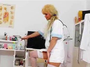 Gyno-instrument In Mommy Nurse Piss Hole Porn
