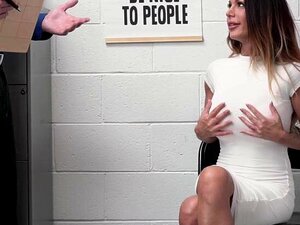 MILF Chick Mckenzie Lee Got Caught Trying To Steal Some Jewelry And She Has No Way Of Denying It.She Is Now At The Backroom Getting Questioned And Is About To Go To Jail Until Mckenzie Lee Begged For Mercy. Afraid Of Getting The Cops Involve, She Offers H