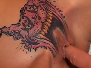 Blond With Amazing Pussy Tattoo Gets Railled Porn
