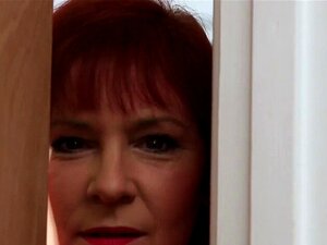 Clothed Cougar Takes Cum. Clothed Redheaded Cougar Takes Cumshot After Handjob And Blowjob