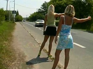 Sexy Hitch Hiking Teen Gags On Dick