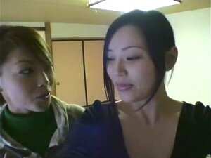 Exotic Japanese chick Yuuna Takizawa, Yui Matsuno in Horny Stockings, Threesome JAV movie