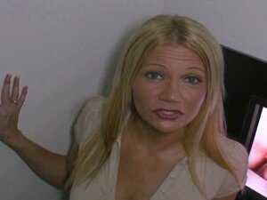 Blonde MILF Euro Tits Sucking Cocks In Glory Hole