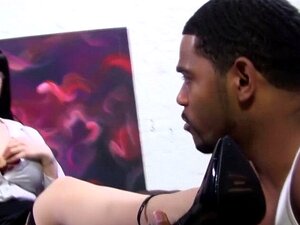 White Slut Foot Worship. Ugly White Slut Gets Foot Worshipped And Strokes Black Cock With Feet