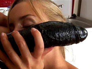 Sarah Plows Her Petite Blonde Friend With Huge Strapon Dildo