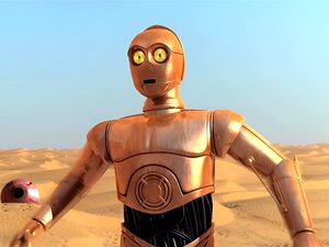 Vader Shows His Prisoner Princess Leia The Power Of The Dark Side Of His Big Black Cock, In This Vivid Porn Parody