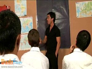 Cute Twink Students Team Up To Blow Their Teacher
