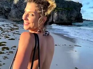 Seks Na Plaży - Świeża Blondynka Z Wielkim Tyłkiem, Blowjob I Pieprzenie