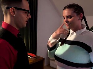 Professor Spritzt Versehentlich In Kurvige Studentin