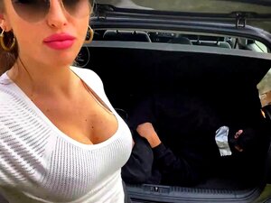 Gorgeous Milf Mistress Humiliating A Masked Slave Outdoors