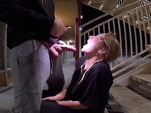 Dirty Couple Drains Two Loads Outside Hotel Room