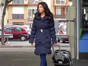 Super Cute Latina Babe Apolonia Is In Trouble Because She Lost Her Bus Pass