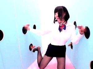 Cute Japanese Cutie Braces Herself For A Hardcore Threesome